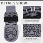 KOOLTAIL Dog Socks for Hot/Cold Pavement to Prevent Licking Paws,Dog Boots&Paw Protector for Hardwood Floors Anti Slip,Traction Control No Twist Grip Booties for Small Medium Large Senior Dogs S