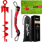 Snagle Paw Dog Tie Out Stake with Lock-Cap up to 360 Lbs,Heavy Duty Dog Stakes for Outside/Yard/Camping with Buffer Spring,360°Swivel Rust Proof Ground Anchor for Dog Cable,Leash,Chain