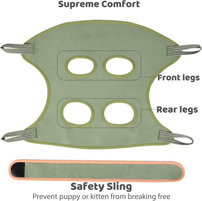 Cat Grooming Hammock for Nail Trimming, Cat Nail Clipper Hammock Harness | Helps Keep Cats Secure with Wrap-Style Restraint and Immobilizer Support for Easier Nail Trimming