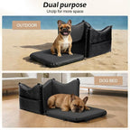JOEJOY Dog Car Seats for Small Medium Dogs Under 35lbs, Waterproof PU Leather Dog Booster Seat with Detachable Cover, Thickened Memory Foam Pet Car Seat with Safety Belt and Storage Pockets