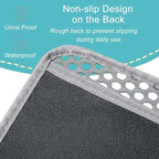 Cat Litter Mat Large 35x25in, Kitty Litter Box Mats Larger for Scatter-Free | 2-Layer Honeycomb Effective Litter Trapping Mat to Less Mess, Waterproof Cat Mat, Easy Lift & Dump to Clean,Mengbu(Gray)