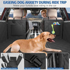 Btefd XL Hard Bottom Dog Seat Cover for Dogs for Full-Size Crew Cab Trucks | Back Seat Pet Hammock for F150, RAM1500, Sierra, Tundra, Silverado, Titan, Holds 420lbs, 45% Extender Space, Waterproof