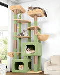 Globlazer S74E Pro Cactus Heavy Duty Maine Coon Cat Tree for Large Cats | 74in Sturdy Multi-Level Tall Cat Tree Tower for Indoor Adult Cats with Scratching Posts, 2 Cat Condos, 2 Top Perches