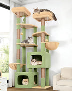 Globlazer S74E Pro Cactus Heavy Duty Maine Coon Cat Tree for Large Cats | 74in Sturdy Multi-Level Tall Cat Tree Tower for Indoor Adult Cats with Scratching Posts, 2 Cat Condos, 2 Top Perches