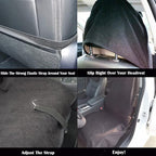 Car Seat Cover Protector Front Seats,for Gym Workout,Running,Swimming,Beach and Hiking,Waterproof Sweat Towel Bucket Seat Covers for Cars SUV Trucks (Black, 1Pcs)