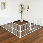 Dog Playpen 32" Height – Heavy Duty, Foldable | 25mm Steel Tubes, 40.8 lbs sturdy frame, rubber non-slip feet, indoor & outdoor, tool-free assembly, Small & Medium Dogs