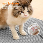 Extra Large Cat Litter Mat, Double Layer Honeycomb Design, Gray | 30x22”, Reduces Litter Tracking, Easy to Clean, Waterproof, Non-Slip, Soft on Paws, Scratch Resistant, Gray, XL