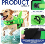 ASENKU Dog Life Jacket - Pet Safety Vest for Swimming & Boating, Shark Life Jacket with Floatation, Dog Lifesavers Swimsuits for Small Medium Large Dogs (Neongreen, XS)