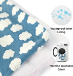 LE SURE Cute Aesthetic Bed Medium Size Dog,Jacquard Thick Pet Pillow 30x20 | Shredded Chopped Foam,Modern Plush Crate Cushion Gift for Medium Size Dog, Waterproof Washable Cover, Nonslip Bottom, Green