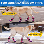 EXPAWLORER Dog Socks to Prevent Licking Paws with Grippers for Hardwood Floors Anti Slip, Cute Double Sides Dog Winter Shoes Booties Boots & Paw Protectors with for Small Medium Large Senior Dogs S