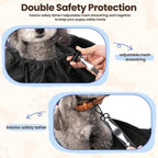 Dog Sling Carrier for Small Dogs & Cats,Pet Carrier Sling Bag with Adjustable Straps,Comfortable & Secure Travel Crossbody Bag for Puppies Up to 19lb,Airline Approved pet Carrier (Black)