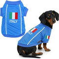 Parisian Pet Italy Dog Jersey - Breathable Mesh Puppy Football Jersey - Stretch Sporty Dog Clothes - Summer Shirts for Large Dogs - Soccer Jersey for Dogs - Sportswear Pet Clothes - Team Italy Apparel