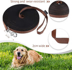 Hi Kiss Dog/Puppy Obedience Recall Training Agility Lead - 15ft 20ft 30ft 50ft 100ft Training Leash - Great for Training, Play, Camping, or Backyard(20ft,Black_Orange)