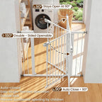 Mumeasy 36" Tall Baby Gate, Walk Through Dog Gate for Stairs & Doorways | Extra tall design, secure pet barrier, one hand operation, easy access, for dogs cats babies toddlers