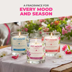 Pet House Candles, Scented Pet Candles, Natural Plant-Based, 60 Hour Burn Time - Pink Sugar, 9 oz, 2 Pack