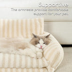 Hollypet Cat Bed Small Dog Orthopedic Couch Beds for Pets up to 20 lbs | Fluffy Multifunctional Double-Layer Warming Kitten Pet Couch Orthopedic Beds with Machine Washable Cover and Non-Slip Bottom