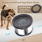 UPSKY 12L Dog Water Bowl No Spill Stainless Steel for Slow Drinking Gray | Large Capacity, Spill-proof, Non-slip Design, Durable, For Large Dogs, Messy Drinkers & Multi-pet Homes, Outdoor / Indoor