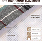 BEAUTYZOO Dog Grooming Hammock for Small Dogs/Cats, Nail Trim Restraint, XS | Dog Hanging Harness for Nail Trim, Adjustable Hook & Loop,Soft Neck Support/Dual Safety Straps for Stress-Free Grooming,Beige