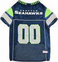 Pets First NFL Seattle Seahawks Dog Jersey, Size X-Small, Football Shirt Costume for Pet, Dog Sports T-Shirt, NFL Team Clothing for Cats, Licensed Pet Apparel Available in 7 Sizes and 32 Teams