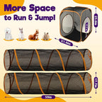 Outdoor Cat Enclosures with Tunnels, Rywell 10FT Cat Tunnel Outdoor with Cube, Portable Cat Playpen and Catio with Carry Bag for Multiple Cats
