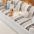 Couch Cover for Dogs, Washable Non-Slip Boho Geometric Pet Sofa Protector, Soft Sofa Slipcovers Cushion Protector for Dogs and Cats. (Coffee, 27.6" x 70.9" x 1.5")