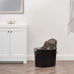 IRIS USA Large Top Entry Cat Litter Box, Hooded Privacy, Black/Gray | Dog-Free Zone, Mess Containment System, Protected Interior, Secure Lid Access, Reduced Tracking, Odor Trapping