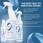 Zero Odor - Multi-Purpose Strong Odor Eliminator for Home, Office, Car, Bathroom, Hotel, Room Deodorizer, and Odor Neutralizer Kit | Odor Eliminator for Hotel, Bathroom, Basement, Trash & Upholstery, Fabric & Room Deodorizer - 22 oz, 8 oz and 4 oz