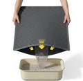 Cat Litter Mat, 30"x24", Waterproof, Easy to Clean (Black-1Pack) | Double-Layer Honeycomb for Effective Litter Trapping, Premium Durable EVA, Non-Slip, Paw-Friendly Soft Surface