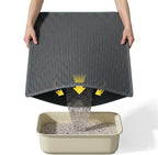 Cat Litter Mat, 30"x24", Waterproof, Easy to Clean (Black-1Pack) | Double-Layer Honeycomb for Effective Litter Trapping, Premium Durable EVA, Non-Slip, Paw-Friendly Soft Surface
