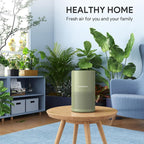 FULMINARE Air Purifiers for Home Bedroom H13 HEPA Air Filter | 360° Intake for Pet Hair, Smoke, Odors , 3 Speeds, Timer, 24dB, Small Mini Air Purifier with Night Light, Sage Green