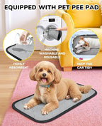 BurgeonNest Center Console Dog Car Seat for Small Dogs up to 9 lbs Light Blue