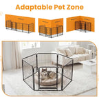 NEWBULIG Dog Playpen for Indoor 24 Inch 2 Panels - Portable Heavy Duty Metal Pet Exercise Pen, Foldable Small Dog Puppy Playpen Fence for Outdoor RV, Camping, Yard, Garden