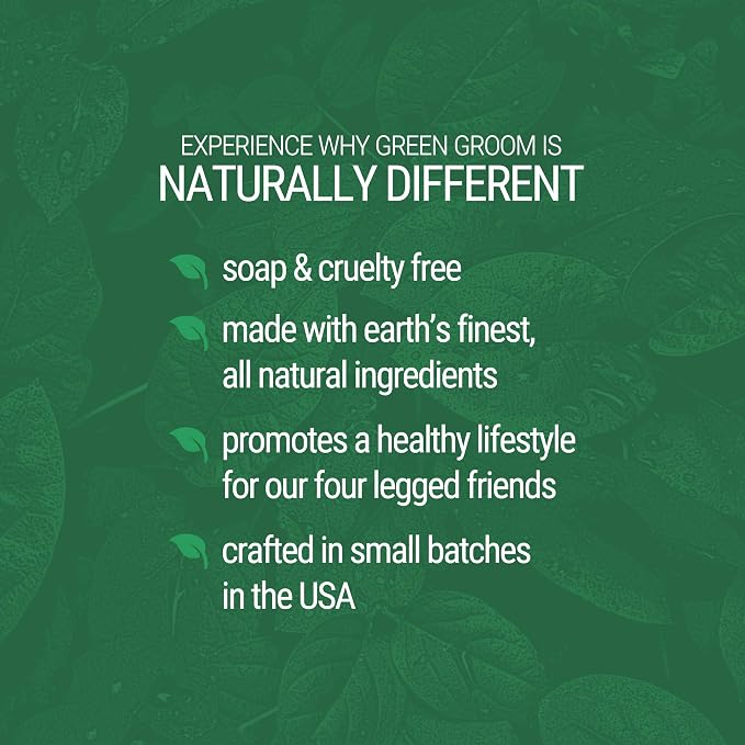 Green Groom White Dog Shampoo, Whitening and Brightening, Gentle, 1 Gallon | 32:1 Concentrate, Restores Light Coat Tones, Coconut Oil and Protein Condition Dry Coats, Pet Grooming Wash, Groomer Grade