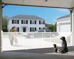 200" Retractable Baby Gates Dog Gate Extra Wide, 42" Tall Child Pet Safety Gate with Reinforced Strips for Stairs, Long Mesh Garage Gates Fence for Outdoor Indoor Large Openings Driveway Decks Patio