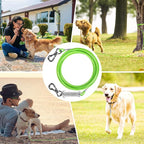 30FT Dog Tie Out Cable Lead with Shock Spring for Medium Large Dogs | Shock-Absorbing; 500LBS Tensile Strength; Strong Stainless Steel Core; 360° Swivel Locking Hook; Anti-Rust Vinyl Coating