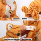 Smalody Interactive Plush Toys, Novelty Sound Control Electronic Cat Electronic Pets Robot Cat Gift for Children (Yellow) | Soft plush electronic cat pet responds to sound & movement. Safe interactive toy bringing realistic fun and joy to kids.