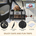 Soft Sided Two Cats Dog Carrier up to 25 lbs, Portable Mesh Pet Travel Bag for Medium Puppy Big Cats, Collapsible Puppy Crate Home Outdoor 20x13x13in, Grey