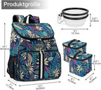BAGLHER丨Dog Travel Bag, Airline Approved Pet Supplies Backpack, Dog Travel Backpack with 2 Silicone Collapsible Bowls and 2 Food Baskets