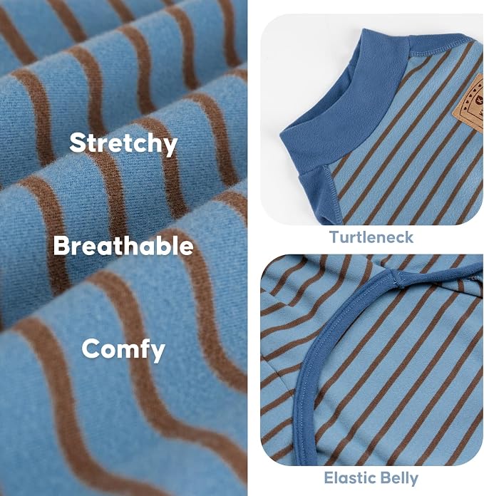 KYEESE Turtleneck Dog Pajamas for Small Medium Large Dogs Warm Dog Onesie | 4-Way Stretch, Lightweight & Breathable, Reduces Shedding, Gentle on Sensitive Skin, Recovery Support, Easy Potty Breaks