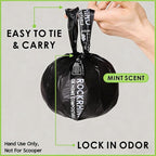 Ultra Thick RockRhino Dog Poop Bags, Multi-Layer Bottom, Opaque Odor-Proof | Easy Open Tie Handles | Certified Compostable Plastic Free | 120 Heavy Duty Bags, Mint Scent, Fits Holder, No Scooper Needed