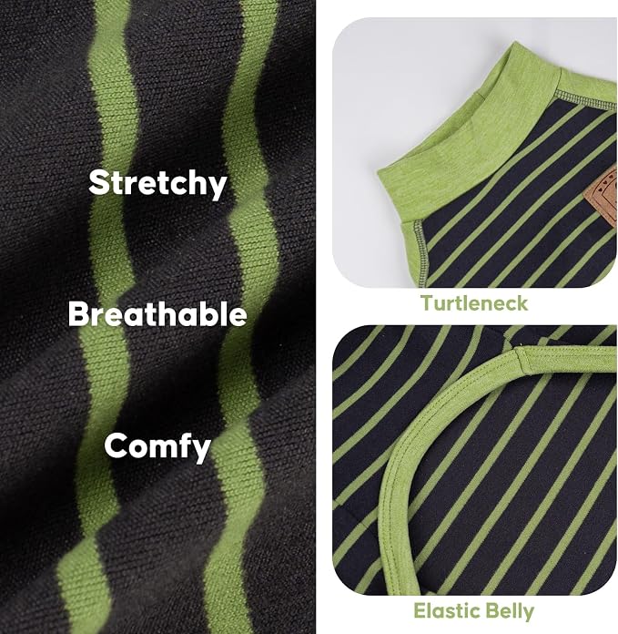 KYEESE Turtleneck Dog Pajamas for Small Medium Large Dogs Warm Dog Onesie | 4-Way Stretch, Lightweight & Breathable, Reduces Shedding, Gentle on Sensitive Skin, Recovery Support, Easy Potty Breaks