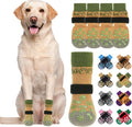 KOOLTAIL Dog Socks Shoes for Hot Pavement to Prevent Licking Paws, Winter Dog Boots&Paw Protector for Hardwood Floors Anti Slip,Traction Control Grip Booties for Small Medium Large Senior Dog,Green XL