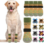 KOOLTAIL Dog Socks Shoes for Hot Pavement to Prevent Licking Paws, Winter Dog Boots&Paw Protector for Hardwood Floors Anti Slip,Traction Control Grip Booties for Small Medium Large Senior Dogs,Green S