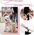 Puppytie XS Dog Harness and Leash Set, Pink, XS (4.5-11 lbs) | Extra Small Dog Harness, Puppy Harness and Leash, Soft Lightweight and Adjustable, Xsmall Dog Harness for Daily Walks
