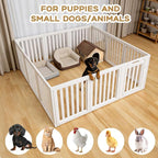 Dog Playpen, Clear Dog Pen, Dog Pen Indoor, Easy to Install and Remove Dog Play Pen, Puppy Playpen Suitable for Dogs, Cats,Dog Playpen Indoor (White, 23.6 inch Height, 12 Panels)