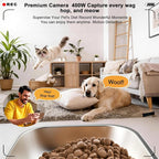 Automatic Cat Feeder with 4K Camera,2.4G Auto Dog Feeder w Night Vision,Pet Feeder w2-Way Audio,Timed Cat Feeders for Dry Food,Dogs Food Dispenser w APP Control 5L