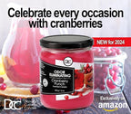 Cranberry Punch Odor Eliminating Highly Fragranced Candle - Eliminates 95% of Pet, Smoke, Food, and Other Smells Quickly - Up to 80 Hour Burn time - 12 Ounce Premium Soy Blend