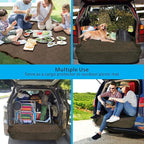F-color SUV Cargo Liner for Dogs - Heavy Duty Cargo Cover for Mid-Size SUVs | Water Resistant, Bumper Flap, Non-Slip Mat, Car Trunk Dog Car Seat Cover Prevents Scratches Pet Hair Mud Dirt for Sedans Vans