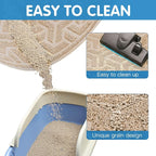 UPSKY Waterproof Cat Litter Mat Large 35" x 24" Soft on Kitty Paws, Beige | Litter Box Mat, Cat Litter Mat Litter Trapping Mat, Waterproof Scatter Control, For Indoor Cats, Easy to Clean