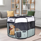 JESPET Pet Dog Playpens 36", 45" & 61" Portable Soft Dog Exercise Pen Kennel with Carry Bag for Puppy Cats Kittens Rabbits, Indoor/Outdoor Use